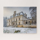 Abandiniertes französisches Schloss mit Winterschn Puzzle (Horizontal)