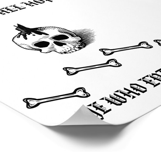 "ABANDON ALL HOFFE YE ENTER WER HIER" POSTER (Ecke)