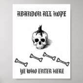 "ABANDON ALL HOFFE YE ENTER WER HIER" POSTER (Vorne)