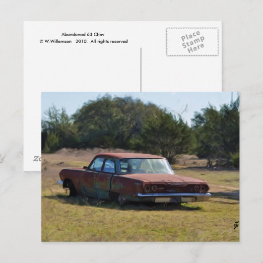Abandoned 63 Chev. Postkarte (Vorne/Hinten)