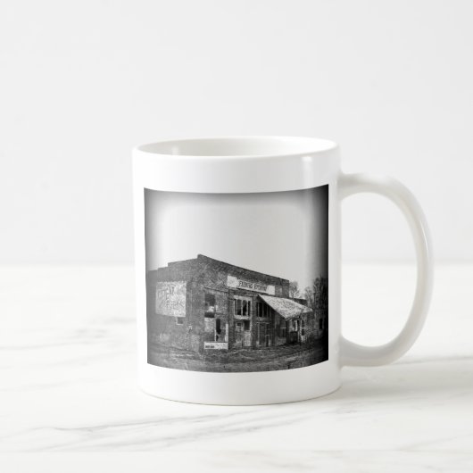 Abandoned Bauern Business in Black and White Kaffeetasse (Rechts)