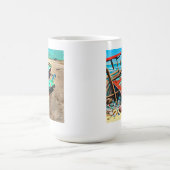 Abandoned Beach Desised Boat AI Generated Art Kaffeetasse (Mittel)