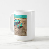 Abandoned Beach Desised Boat AI Generated Art Kaffeetasse (Vorderseite Links)
