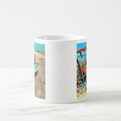 Abandoned Beach Desised Boat AI Generated Art Kaffeetasse (Mittel)