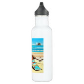 Abandoned Beach Desised Lifeguard Chair Edelstahlflasche (Rechts)