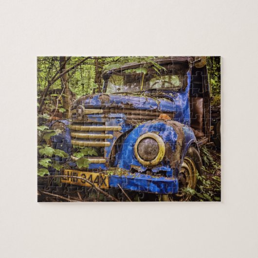 Abandoned Blue Truck Puzzle (Horizontal)