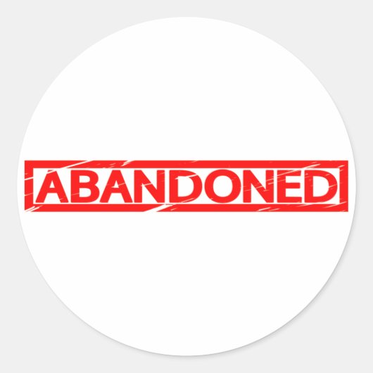 Abandoned Briefmarke Runder Aufkleber (Vorderseite)