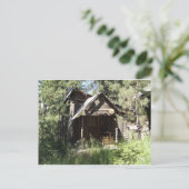 Abandoned Cabin the Woods Postkarte (Stehend Vorderseite)