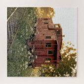 Abandoned Caboose In a Wildflower Field Puzzle (Horizontal)