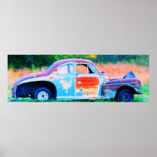 Abandoned Car Poster