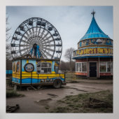 Abandoned Carnival Empty Ferris Wheel and Zent Poster (Vorne)