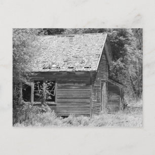 Abandoned Church in Black and White Postkarte