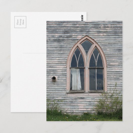 Abandoned Church Window Postkarte (Vorne/Hinten)