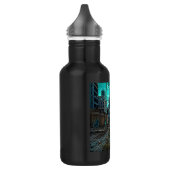 Abandoned City Dystopian AI Generated Artwork Edelstahlflasche (Links)