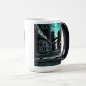 Abandoned City Dystopian AI Generated Artwork Verwandlungstasse (VorderseiteRechts)