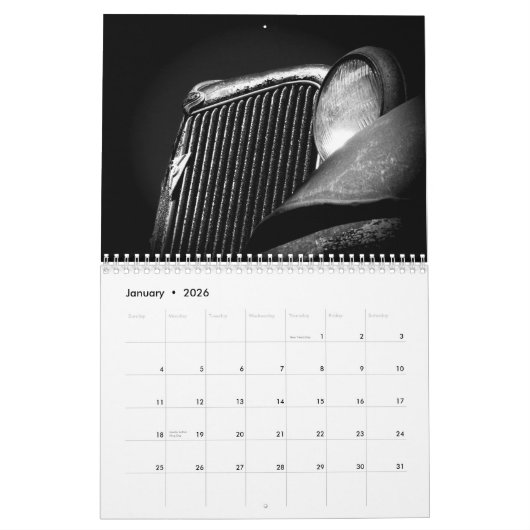 Abandoned Classic Car Calendar Kalender (Jan 2026)