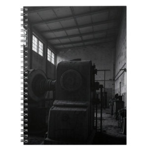 Abandoned Factory Schwarz-weiß Industrial Notebook Notizblock