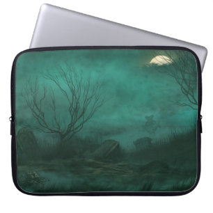 Abandoned Friedhof Moonlit Night Scene Laptopschutzhülle