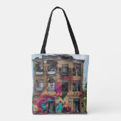 Abandoned Gebäude Abstrakt AI Art Tasche (Rückseite)