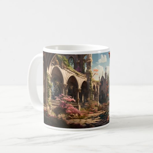 Abandoned Gebäude in the Fantasy World Kaffeetasse (Vorderseite Links)