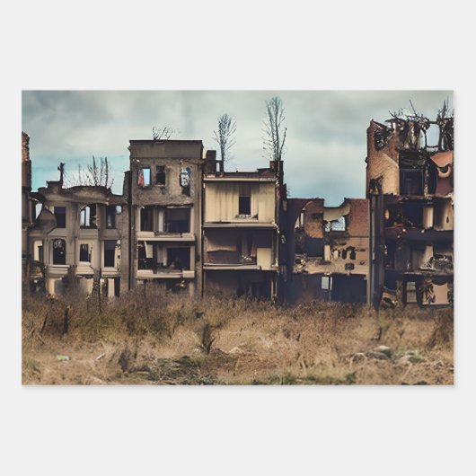 Abandoned Gebäude Post Apokalypse Geschenkpapier Set (Vorderseite 3)