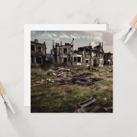 Abandoned Gebäude Post Apokalypse Karte (Vorderseite/Rückseite Beispiel)
