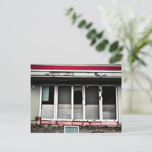 Abandoned Hotel Lost Spaces Debilitated Postkarte (Stehend Vorderseite)