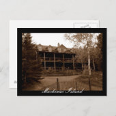 Abandoned Hotel Mackinac Island Postkarte (Vorne/Hinten)