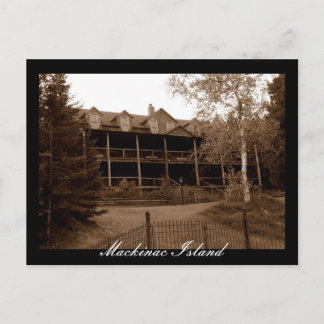 Abandoned Hotel Mackinac Island Postkarte