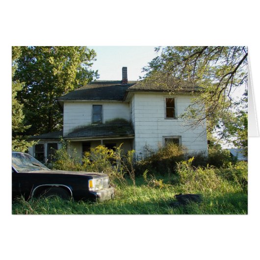 Abandoned House and Car in Rural Iowa (Vorderseite (Horizontal))