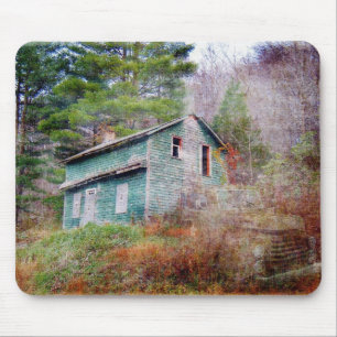Abandoned House and Truck Digital Art Mousepad