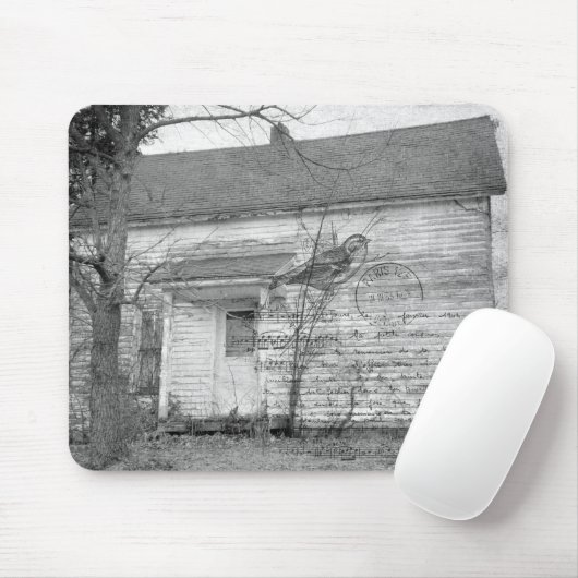 Abandoned House Bird Music Edit Mousepad (Mit Mouse)
