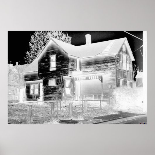 Abandoned House - negative Poster (Vorne)