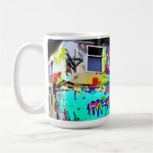 Abandoned House with Colorful Graffiti Kaffeetasse (Links)