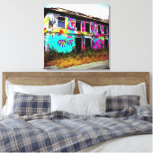 Abandoned House with Colorful Graffiti Leinwanddruck (Insitu (Schlafzimmer))