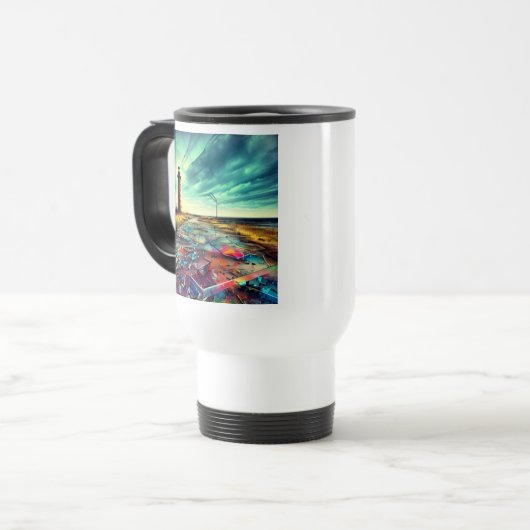 Abandoned Lighthouse Wracks Reisebecher (Vorderseite Links)