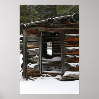 Abandoned Log Cabin Colorado Poster