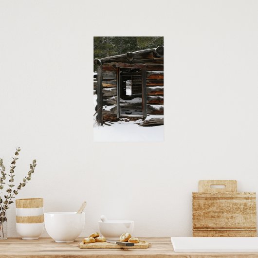 Abandoned Log Cabin Colorado Poster (Küche)