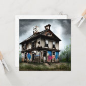 Abandoned Old House Spray Paint Graffiti Karte (Vorderseite/Rückseite Beispiel)