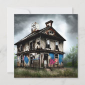 Abandoned Old House Spray Paint Graffiti Karte (Vorderseite)