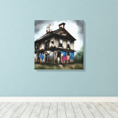 Abandoned Old House Spray Paint Graffiti Leinwanddruck (Insitu (Holzboden))