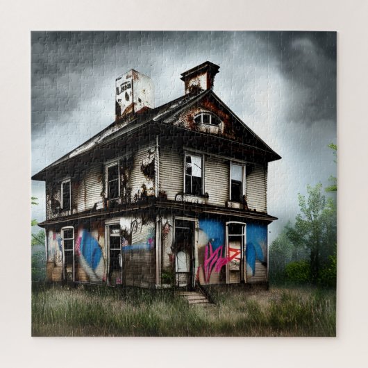 Abandoned Old House Spray Paint Graffiti Puzzle (Vertikal)