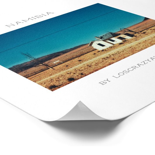 Abandoned Old Trastation in Namibia Poster (Ecke)