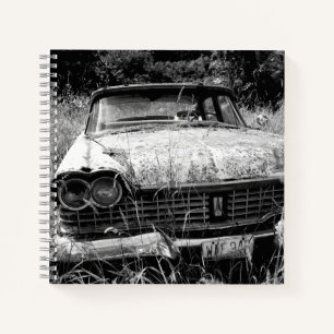Abandoned Plymouth Car Foto 8.5x8.5 Notebook Notizblock