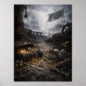Abandoned Port — Pirate Harbor Scene Poster (Vorne)