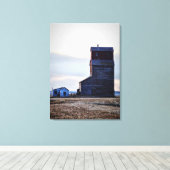 Abandoned Prairie Elevator Stretch Canvas Print Leinwanddruck (Insitu (Holzboden))