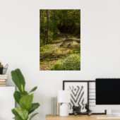 Abandoned Railroad In A Forest Poster (Heimbüro)