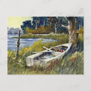 Abandoned Rowboat - postcard Postkarte