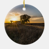 Abandoned Shed Colorado Sunset Circle Ornament (Hinten)