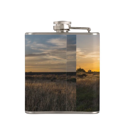 Abandoned Shed Colorado Sunset Flask Flachmann (Rückseite)